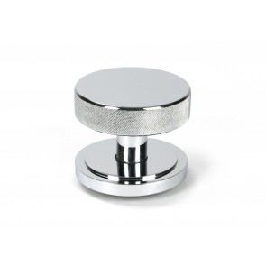 Brompton Centre Door Knob (Art Deco) - Polished Chrome