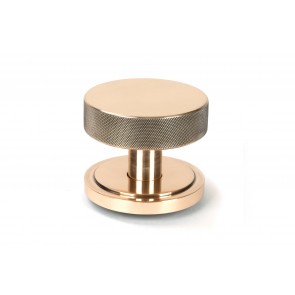 Brompton Centre Door Knob (Art Deco) - Polished Bronze