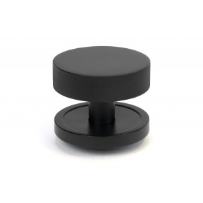 Brompton Centre Door Knob (Plain) - Matt Black