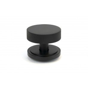 Brompton Centre Door Knob (Art Deco) - Matt Black