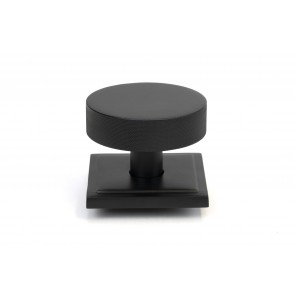 Brompton Centre Door Knob (Square) - Matt Black