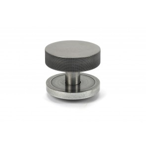 Brompton Centre Door Knob (Plain) - Pewter