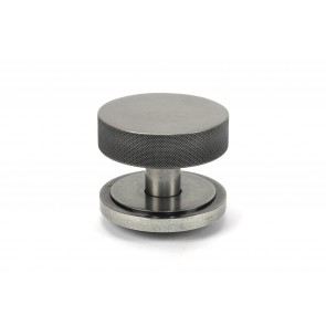 Brompton Centre Door Knob (Art Deco) - Pewter