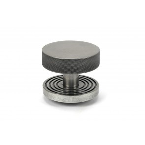 Brompton Centre Door Knob (Beehive) - Pewter
