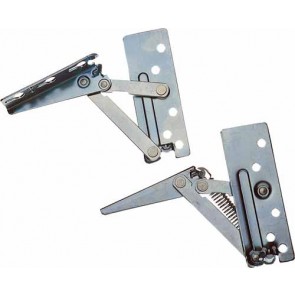 Swing up flap hinges