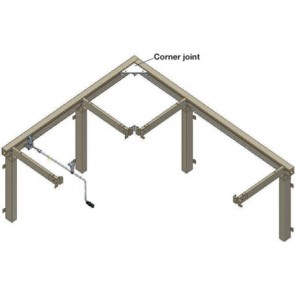 FLEXI CORNER SET WHITE ADJ 650-950mm