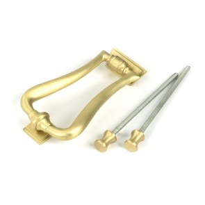Slimline Art Deco Door Knocker - Satin Brass