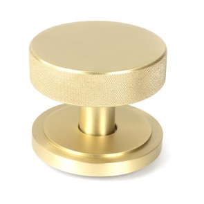 Brompton Centre Door Knob (Art Deco) - Satin Brass