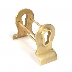 50mm Euro Door Pull (Back to Back fixings) - Satin Brass