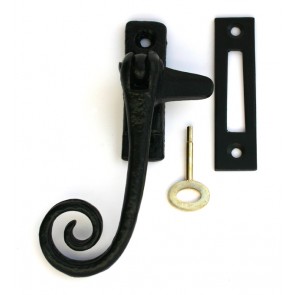 Kirkpatrick (1170) Locking Monkey Tail Fastener with Mortice Plate - Black