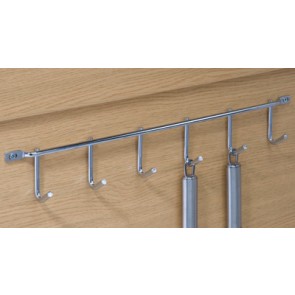 6 Hook Rack Chrome 400mm