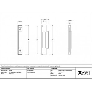 ½" Rebate Kit for Sash Lock - Various Finishes