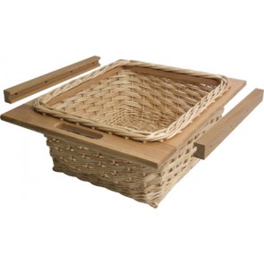 Wicker baskets and runners set for 500/600 mm cabinets