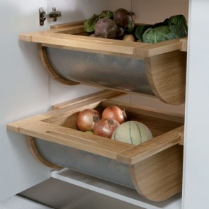 Vegetable basket drawer, for 500-600 mm cabinet width