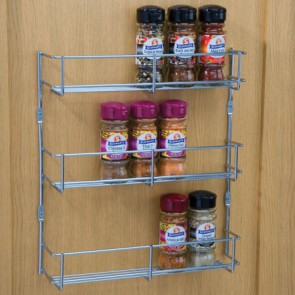 Spice and packet rack, three tier