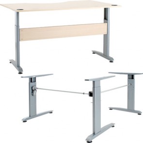 Electric height adjustable desk frame