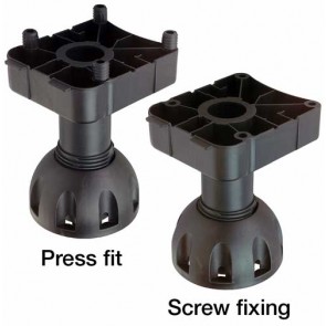 Plinth foot, adjustable