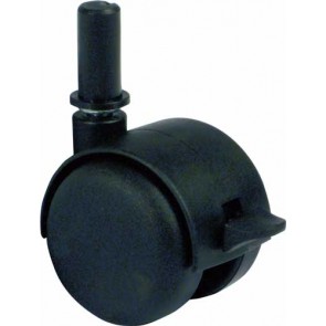 Twin Wheel Castor Black 50mm