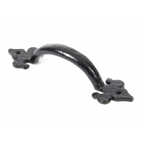 6" Fleur De Lys Pull Handle - Antique Black 