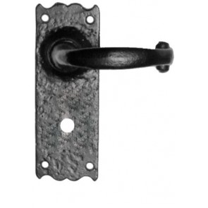 Wessex Lever Bathroom Door Handle Set - Black 