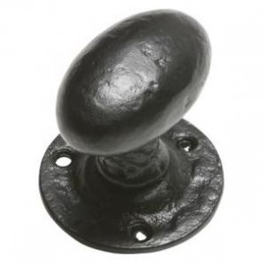 Kirkpatrick - Oval Mortise Knob 2 1/2"  x 1 1/2" Black