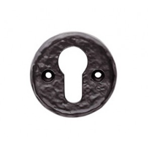 Ludlow Round Euro Escutcheon - Black