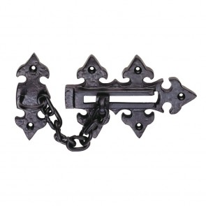 Ludlow - Fleur De Lys Door Chain - Black