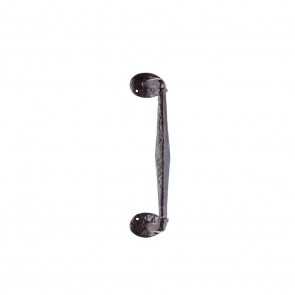 Ludlow - Offset Pull Handle on Rose  - Black
