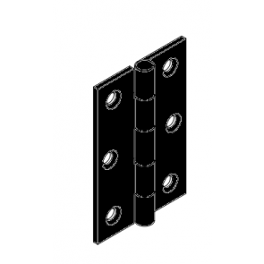 Ludlow - 3" Fixed Pin Hinge - Black