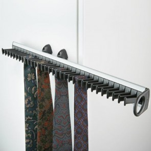 Pull-out tie rack,  for 32 ties