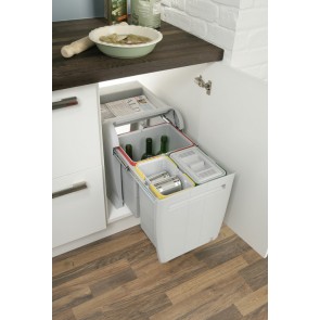 City Pull-Out Waste Bin (2x 8L, 1x 18L)