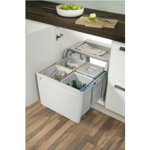 City Pull-Out Waste Bin (4x 12L)