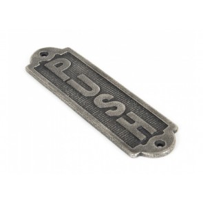 Push Sign - Antique Pewter