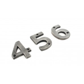 Numerals 0 to 9 - Antique Pewter