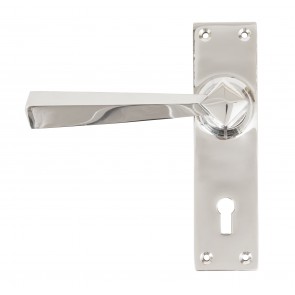 Straight Door Handle Set - Polished Chrome