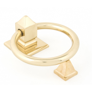 Ring Door Knocker - Polished Brass