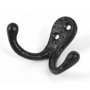 Double Robe Hooks - Black