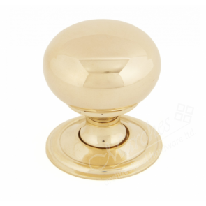 Mushroom Cabinet Knob - Polished Brass