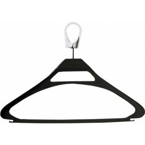 Anti theft clip on plastic coat hanger