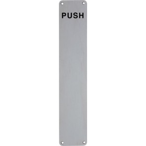 Push Finger Plate 380x75mm Sss