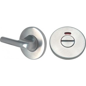 Disabled emergency release indicator and lever inside turn