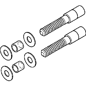 Glass Door Fix Set Opaque Nyl 19mm