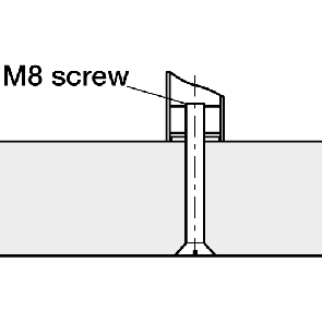 M8 Back Fixing Bolt Steel
