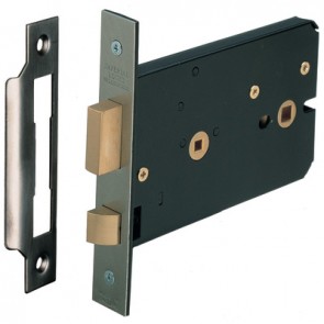 Horizontal mortice bathroom lock, 57 mm backset, 8 + 5 mm followers