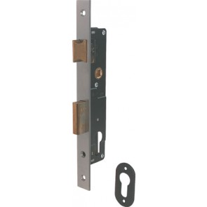 Mortice cylinder sash lock case, 85 mm lock centres, 20-35 mm backset, narrow stile