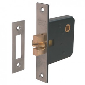 Mortice bathroom sliding door lock, 57 mm backset