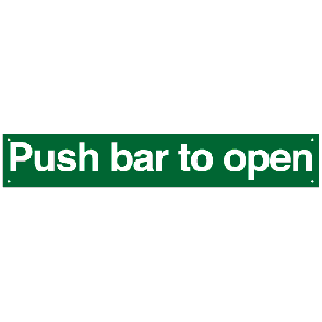 Psh Bar To Open Sign 600x100mm