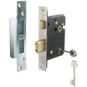 Mortice 5 lever sash lock, 57 mm lock centres, 44/57 mm backset