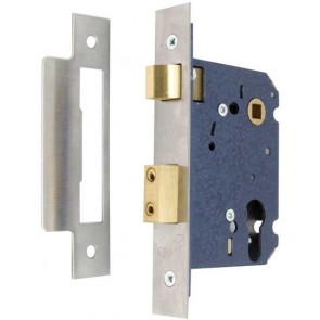 Mortice cylinder sash lock case, 57 mm lock centres, 45 mm backset, Modular