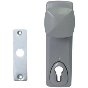 Outside Access Device Knob + Cyl Silver